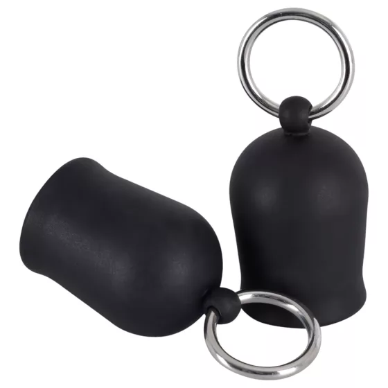 Black Velvets - metal‑ring nipple sucker (black)