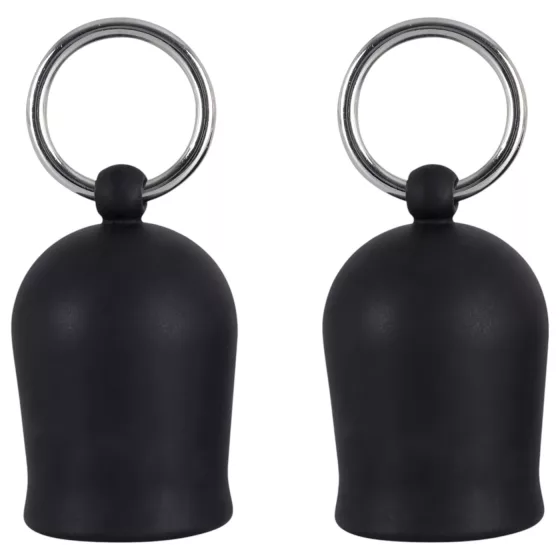 Black Velvets - metal‑ring nipple sucker (black)