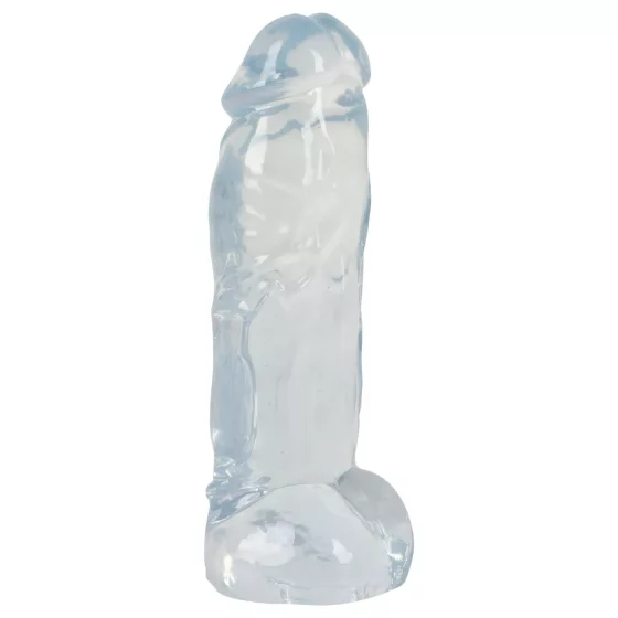 Crystal Clear Big Dong - jelly giant dildo (21.5 cm)