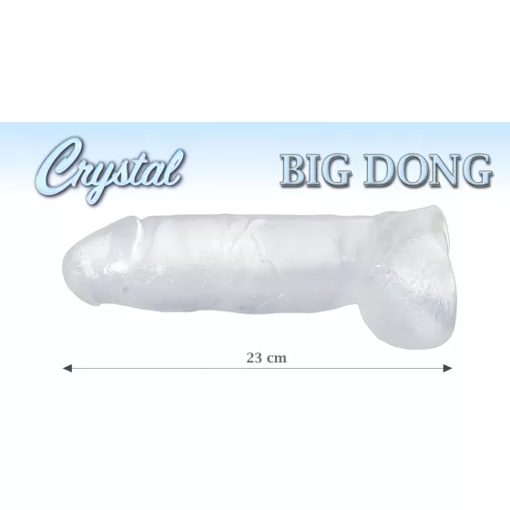 Crystal Clear Big Dong - jelly giant dildo (21.5 cm)