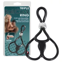 You2Toys - Triple Adjustable Penis & Testicle Ring (Black)