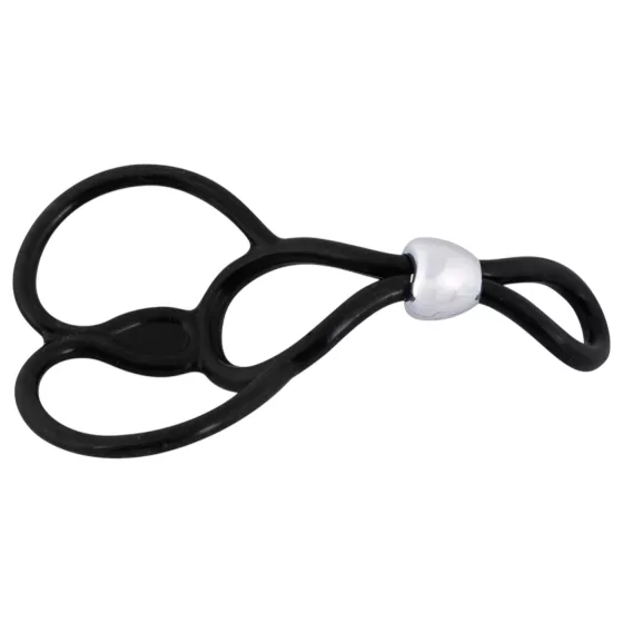 You2Toys - Triple Adjustable Penis & Testicle Ring (Black)