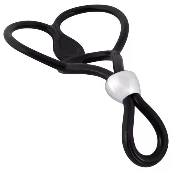 You2Toys - Triple Adjustable Penis & Testicle Ring (Black)