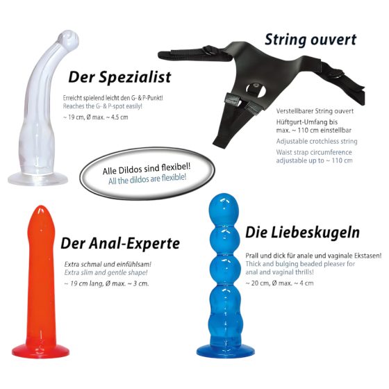 You2Toys - Vibrant Strap-On Dildo Set!