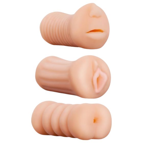 XXX To GO Juicy Set (3 pcs) - Pocket Pussy, Mouth, and Butt Masturbators