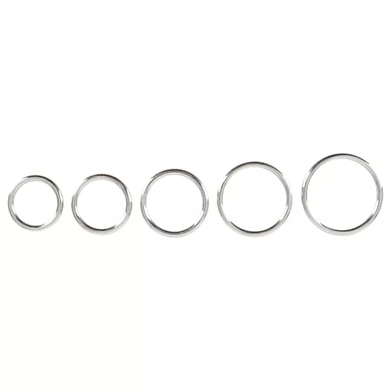 Bad Kitty - Metal Penis Ring Set (5-piece)