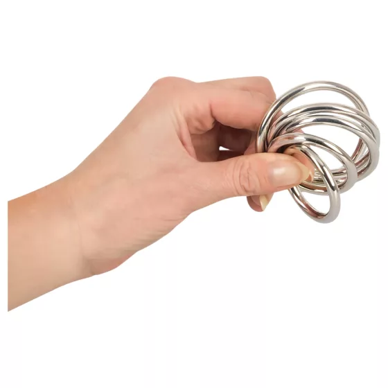 Bad Kitty - Metal Penis Ring Set (5-piece)