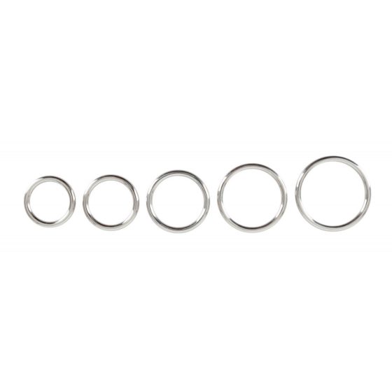 Bad Kitty - metal penis ring set (5 pieces)