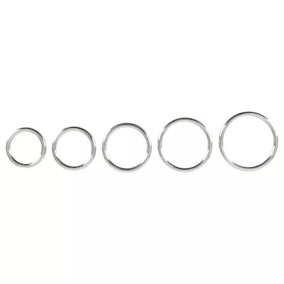 Bad Kitty - Metal Penis Ring Set (5-piece)