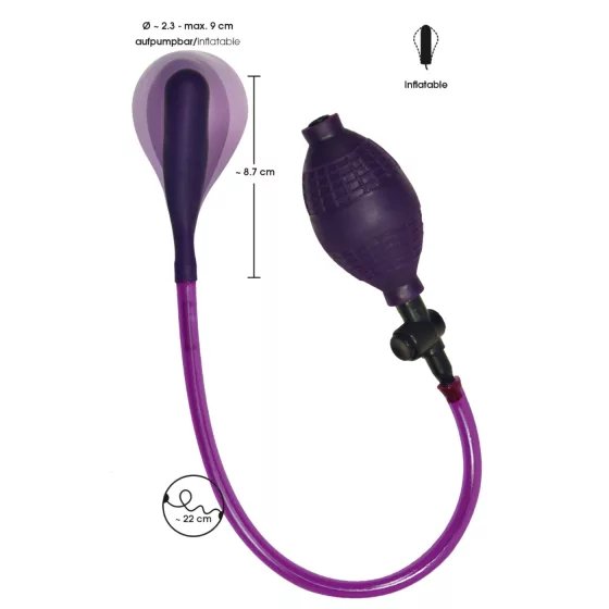 Bad Kitty - Latex Inflatable Anal Expander (Purple)