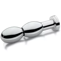 Mystim O(h!)-thello - Silver Electro Rounded Anal Plug