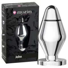 Mystim Little John - Electro Anal Plug - Silver (Large)