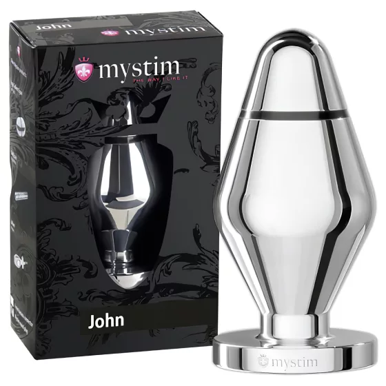 Mystim Little John - Electro Anal Plug - Silver (Large)