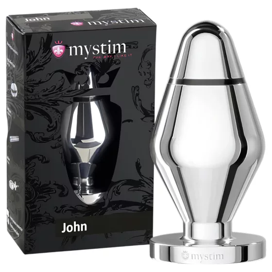 Mystim Little John - Electro Anal Plug - Silver (Large)