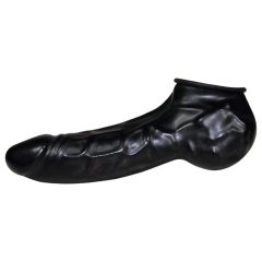   You2Toys - Latex Penis & Testicle Sleeve (Black) - Be Bizarre