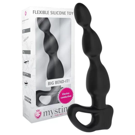 Mystim Big Bend-it! - Spherical Electro Anal Dildo (Black)