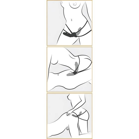 Strap-On Double Vibrator (Black) - Fetish Collection