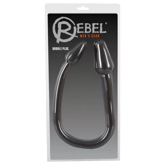 Rebel Double Plug - Black Twin Cone Anal Dildo
