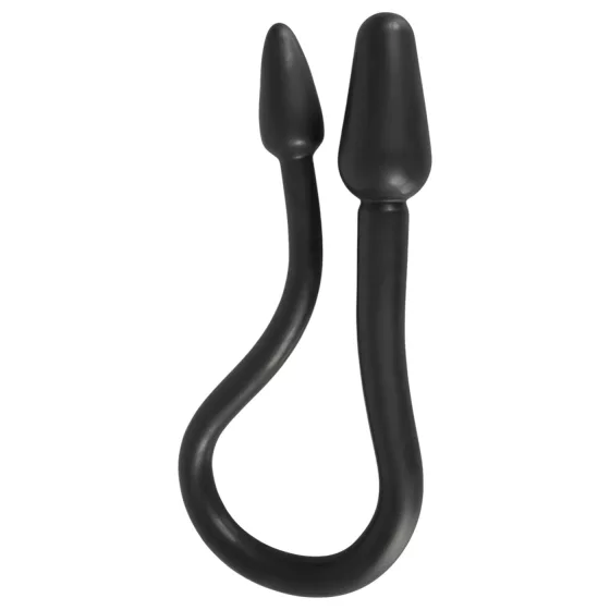 Rebel Double Plug - Black Twin Cone Anal Dildo