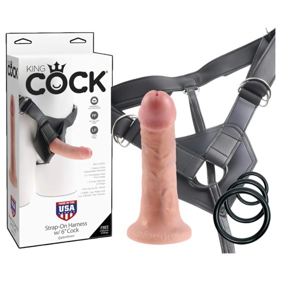 King Cock Strap-on 6 - Natural Dildo"