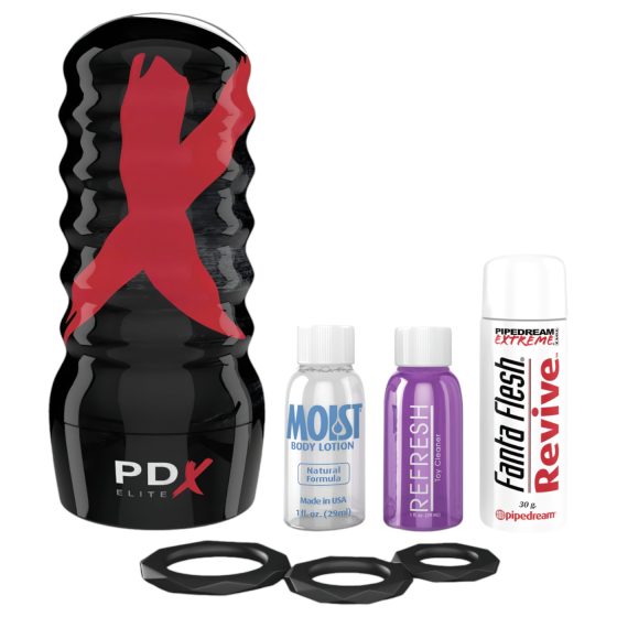 PDX Elite Air-Tight Pocket Stroker - Manual Suction (Natural)