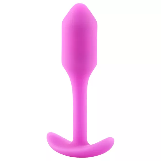 b-vibe Snug Plug 1 - anal plug with internal weight (55g) - pink