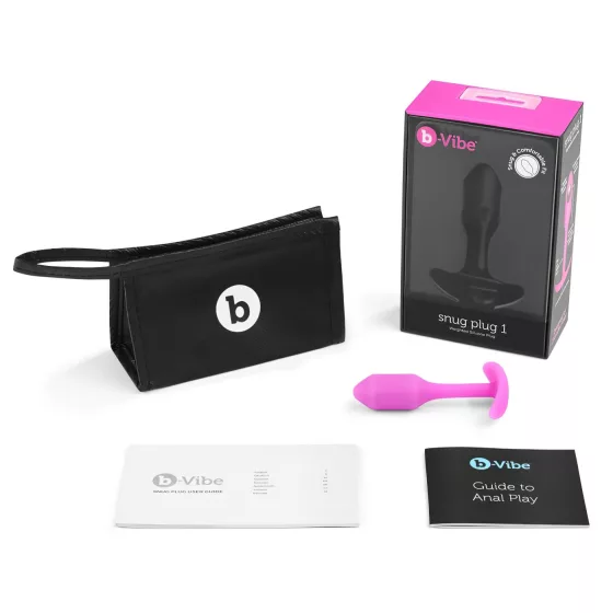 b-Vibe Snug Plug 1 - anal plug with internal weight (55 g, pink)