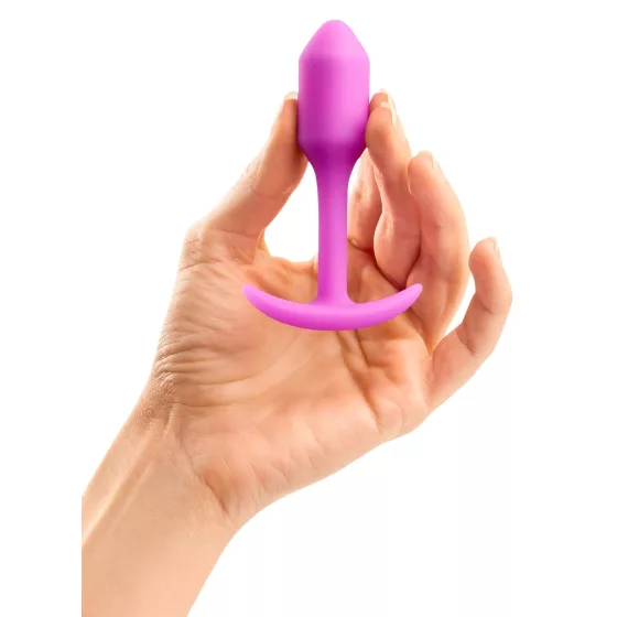 b-Vibe Snug Plug 1 - anal plug with internal weight (55 g, pink)