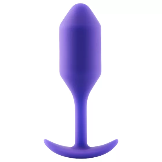 b-Vibe Snug Plug 2 - double‑ball anal plug (114 g, purple)