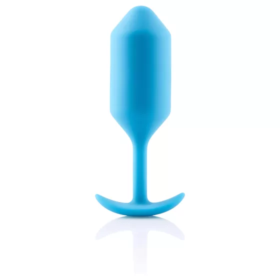 b-Vibe Snug Plug 3 - double ball butt plug (180 g, blue)
