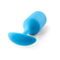 b-vibe Snug Plug 3 - double ball anal dildo (180g) - blue