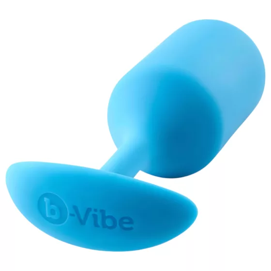 b-Vibe Snug Plug 3 - double ball butt plug (180 g, blue)
