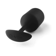 b-vibe Snug Plug 4 - double ball anal dildo (257g) - black