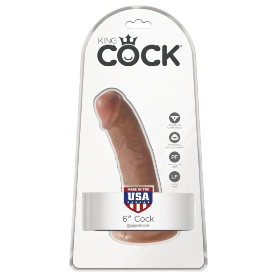 King Cock 6 Dildo (15 cm) - Brown"