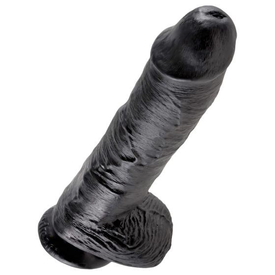 King Cock 10 Black Dildo with Balls (25cm)"