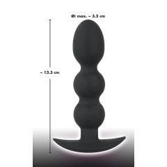 Black Velvet Heavy - 145g spherical anal dildo (black)