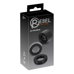 Rebel Ball - Black Penis Ring & Stretcher Set
