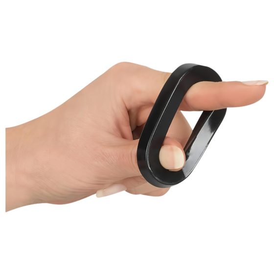Rebel Ball - Black Penis Ring & Stretcher Set