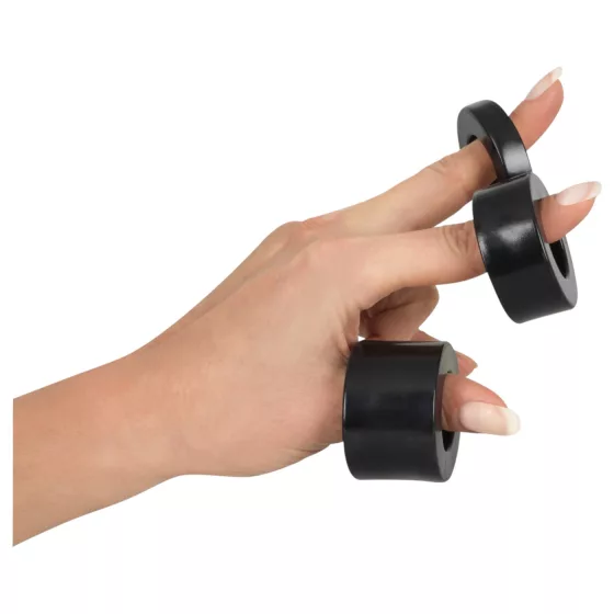 Rebel Ball - Black Penis Ring & Stretcher Set