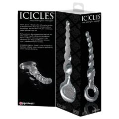 Icicles No. 67 - Crystal Glass Beaded Dildo (Transparent)