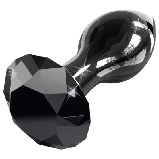 Icicles No. 78 - Sleek Black Glass Anal Plug