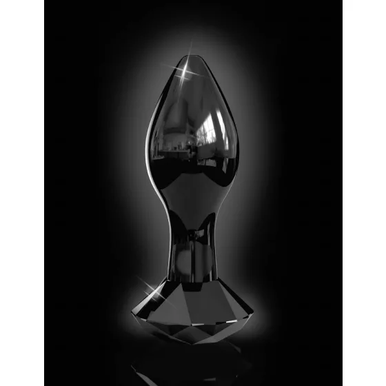 Icicles No. 78 - Sleek Black Glass Anal Plug