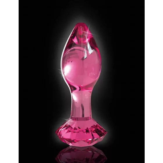 Icicles No. 79 - Pink Glass Tapered Anal Plug