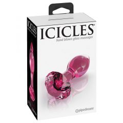 Icicles No. 79 - conical glass anal dildo (pink)
