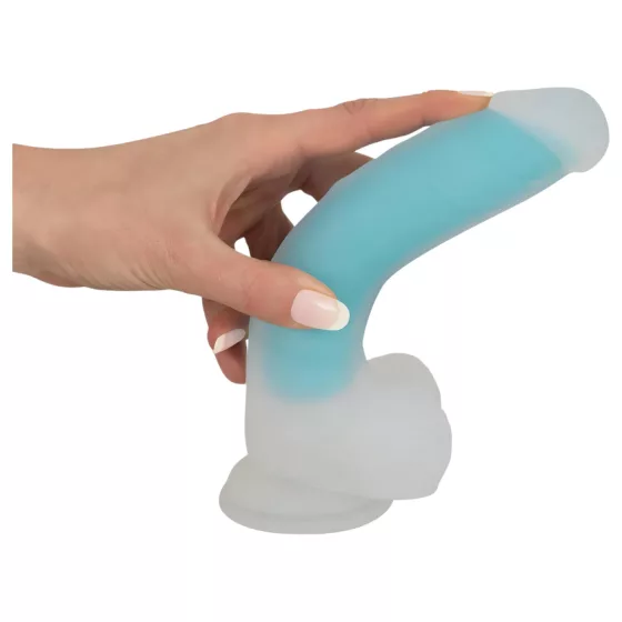 You2Toys Glow in the Dark - Suction Cup Light-Up Dildo (Blue)