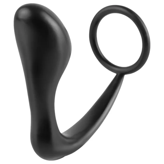 Ass-Gasm Pleasure Plug with Penis Ring (Black)