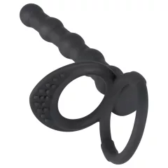   Black Velvet - Prostate and Penis Ring with Anal Dildo (Black)