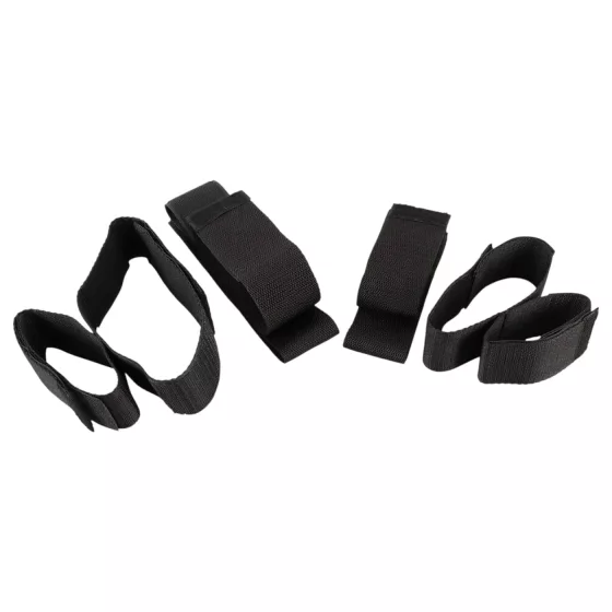Bad Kitty - Hand to Leg Restraint Set (Black) 