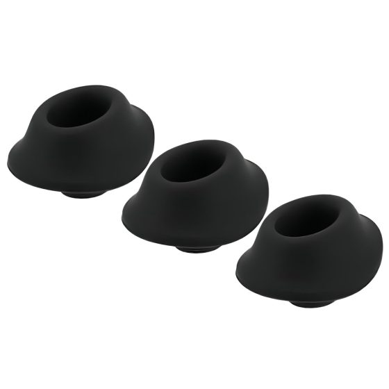 Womanizer Premium S - Replacement Suction Cap Set - Black (3 pcs)