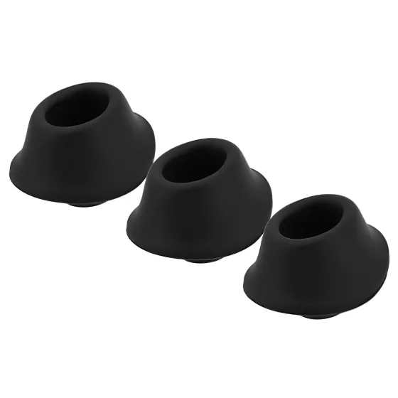 Womanizer Premium M - Replacement Suction Cap Set - Black (3pcs)